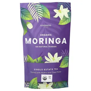 Cederberg Tea Co Organic Moringa, Caffeine Free, 100 Natural Tea Bags, 5.99 oz (170 g)