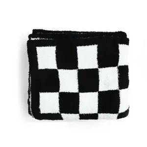 Axel Black Checks PLUSH BLANKET