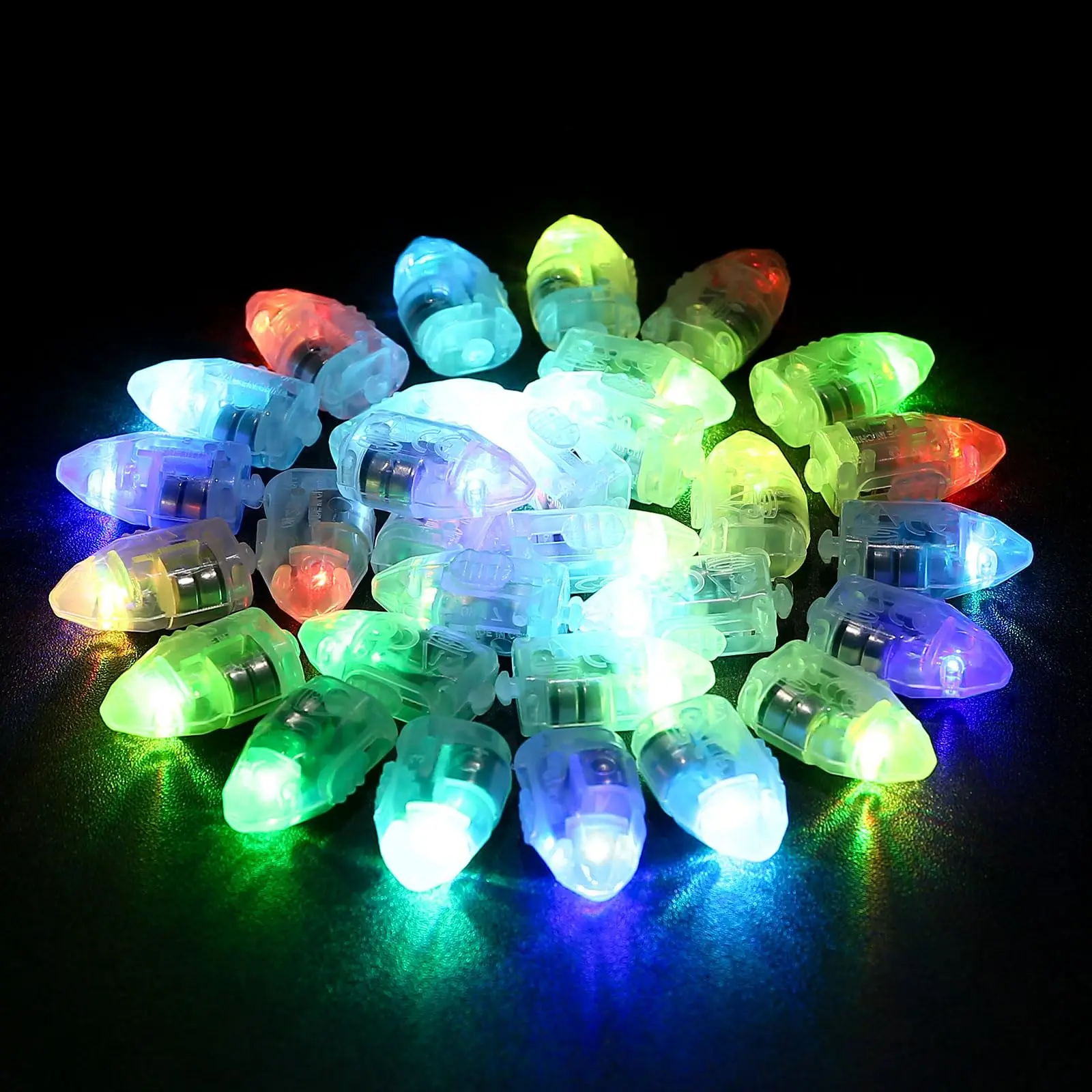 30pcs Mini Led Lights  Balloon Light Up Balloons For Party Decorations Birthday Wedding Bedroom Christmas Decoration - Multicolored