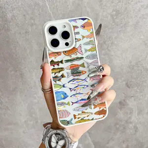 Fish Pattern Magnetic Snap Case for iPhone 17/16 Pro Max 15 Pro 14 13 12 Mini 11 XR XS Plus SE Shockproof Slim Protective Cover
