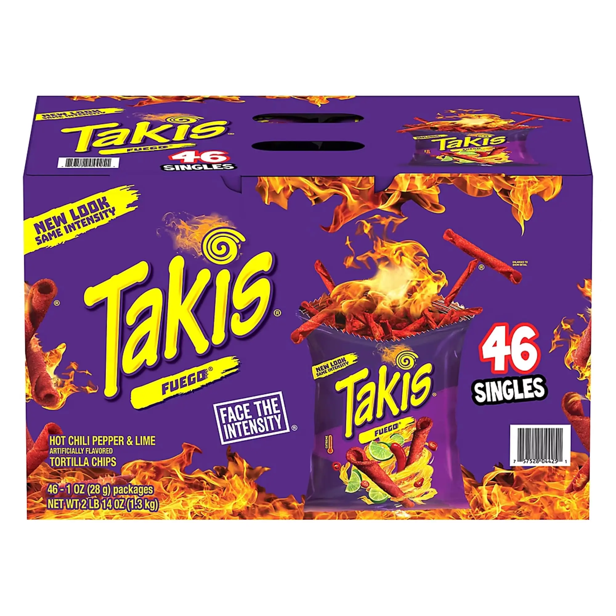 Takis Fuego Spicy Rolled Tortilla Chips Multipack, Snacks, 46 ct. Crunchy Flavor