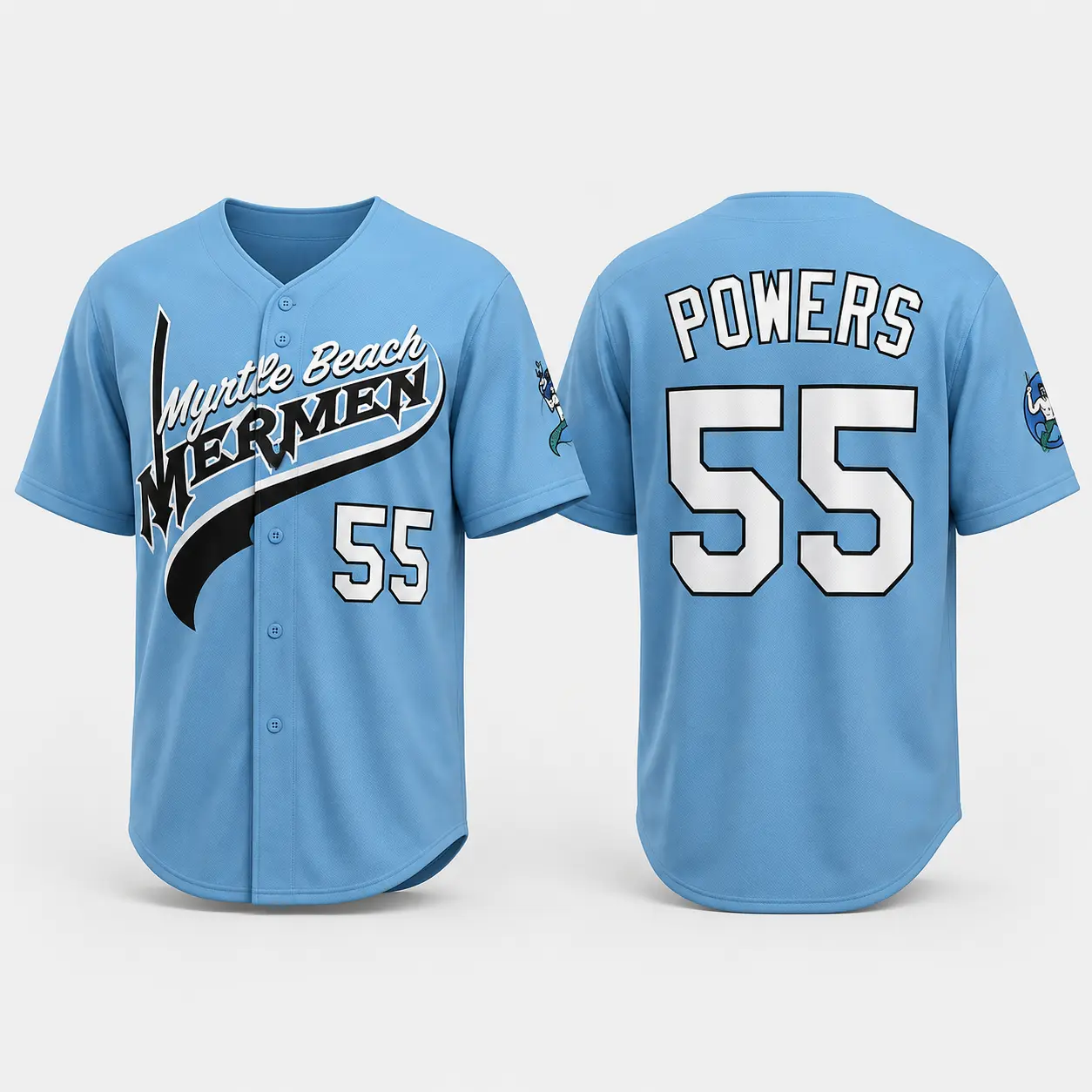 No.55 Comeback Pitcher Baseball Jersey, Myrtle Beach Inspired Blue Sports Shirt, Retro Comedy Baseball Fan Jersey, Game Day Outfit