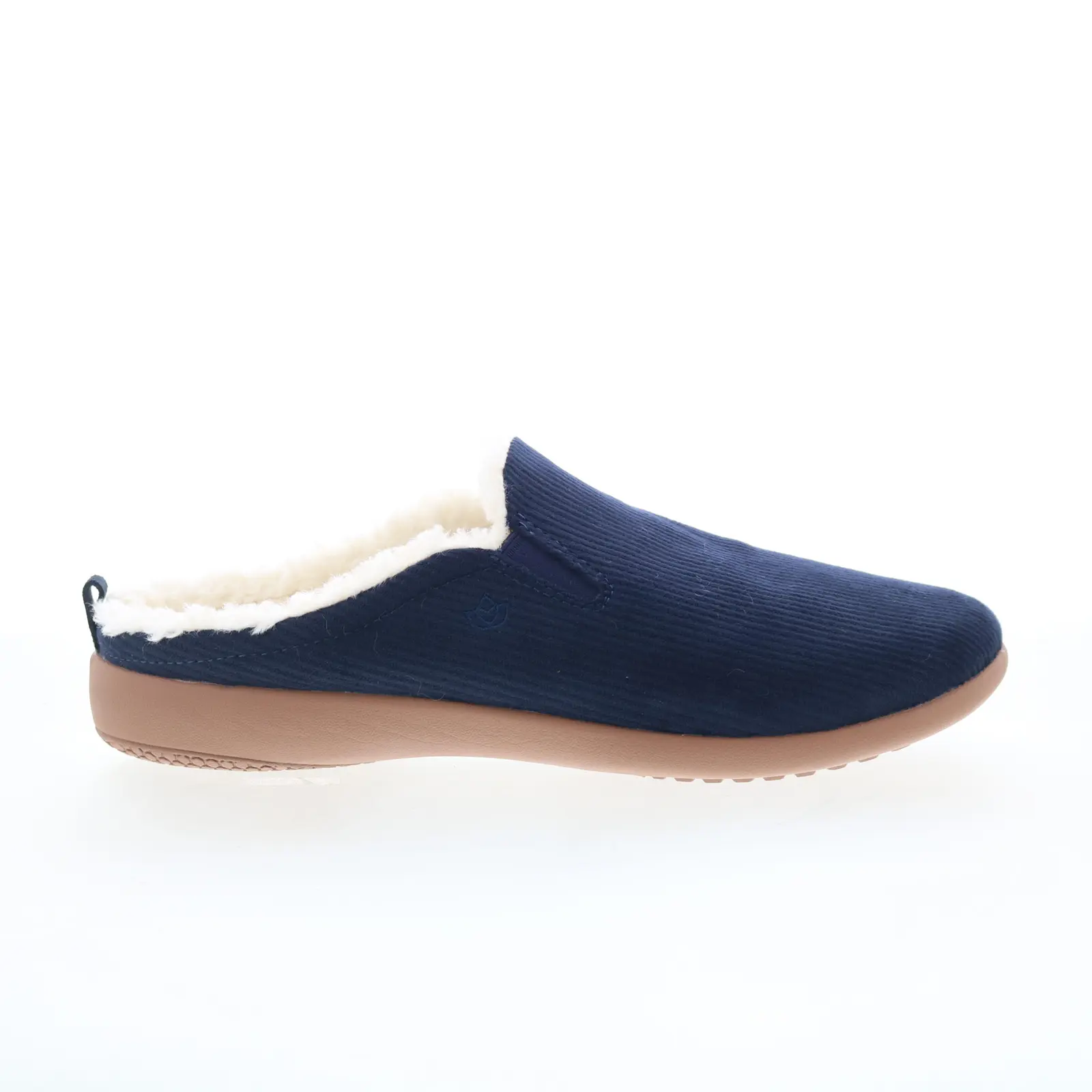 Spenco Dundee Corduroy SP2012NVY Mens Blue Slip On Clogs Slippers Shoes