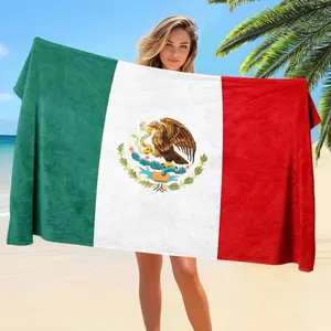 Flag Beach Towel, Super Soft Ultra Thin Absorbent Beach Towel for Travel, Quick Drying, Double Sided Towel for Swimming