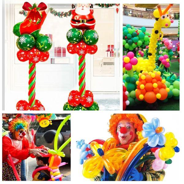 260 Long Balloons 100 Pack Twisting Animal Balloons Assorted – Thick Latex for Parties, Magic Art & Christmas Gifts
