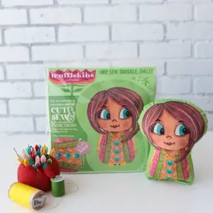 DIY Plushie Sewing Kit - Trufflekins Cut & Sew Soft Doll - Family Craft Activity - Gift for Kids & Parents F