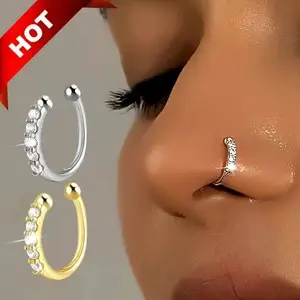 Boho Style Nose Ring, Spiral Nose Ring, Hypoallergenic Adjustable No Piercing, Fashion Hip Hop Accessory, Sexy Bohemian Jewelry for Women