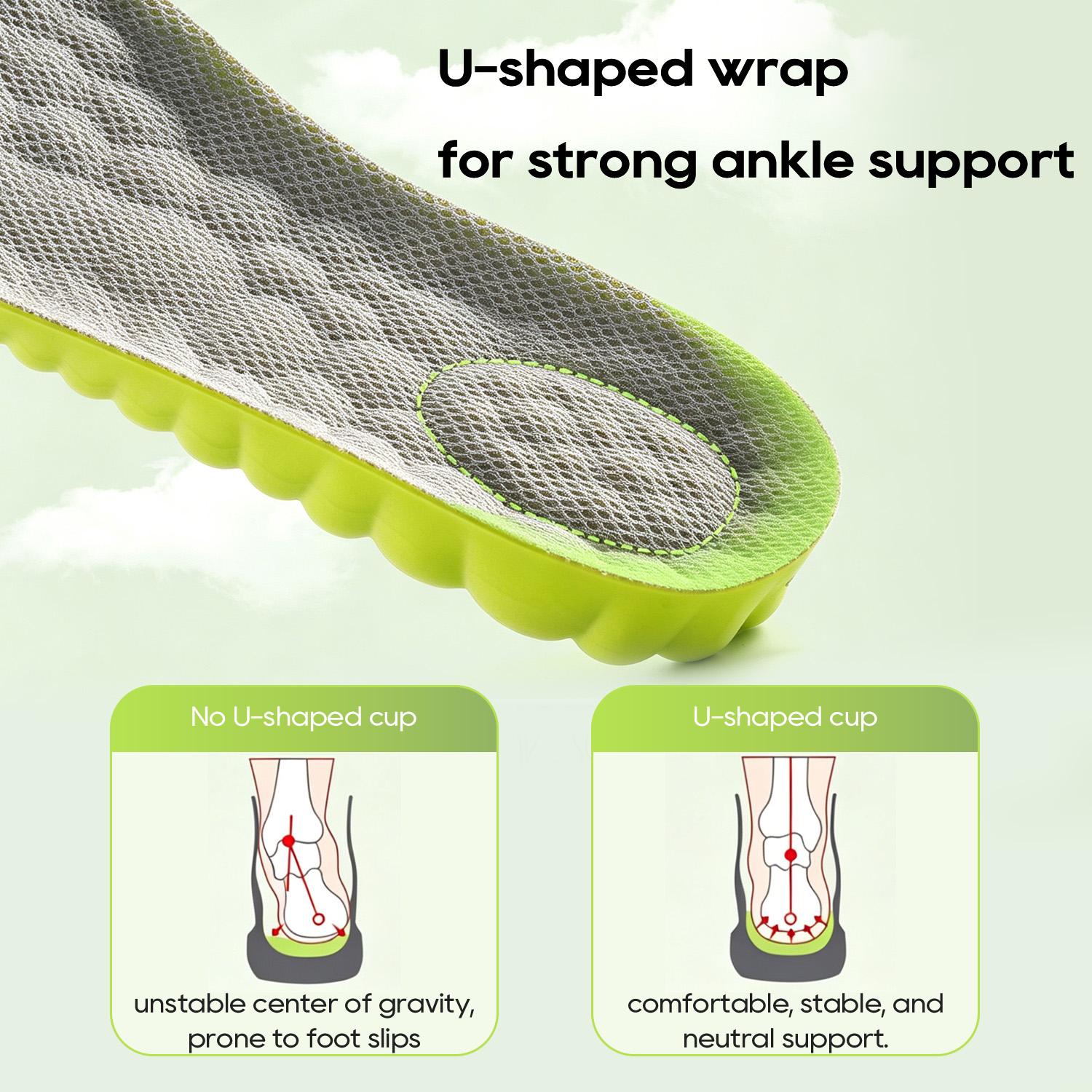 2pairs Comfort Height Increasing Insoles for Men Women– 4D Cloud Technology, Shock Super Soft Comfort Elevator Inserts with Memory Foam Heel Lift ( 1.5CM/2.5CM/3.5CM)