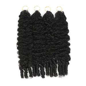 Burmese Curly Crochet Human Hair For Miracle Knots Pre-Separated 50g per Pack 40-50 Strands per Pack Knotless Boho Braids 4-5 packs For Full Head Burmese Curly Deep Wave Jerry Curly With Crochet Hook