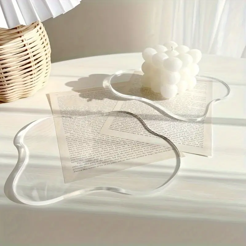 1pc Acrylic Cloud-Shaped Coaster - Heat-Resistant, Non-Slip Drink Mat for Coffee & Tea Cups, Perfect for Dining & Living Room Decor