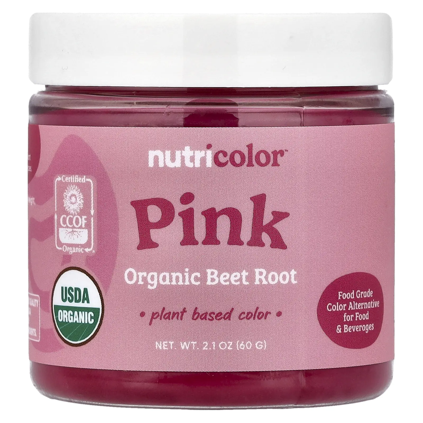 Nutricost Nutricolor™, Pink Organic Beet Root, 2.1 oz (60 g)