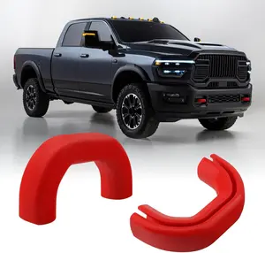 Front Tow Hooks Covers for RAM 2500/3500 2019-2026 Customized Hitch Cover Red Accessories Compatible with RAM 2500/3500 Models