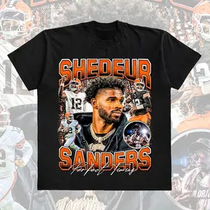 Shedeur Sanders Shirt, Sanders Vintage 90s Bootleg Graphic Shirt, Retro Football Jersey, Shedeur Sanders Fan Gift