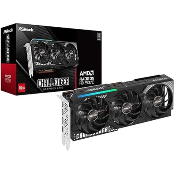Asrock RX9070 CL 16G 16GB Radeon RX 9070 Challenger GDDR6 Graphics Card