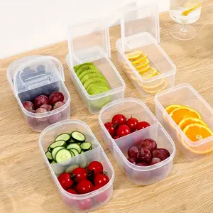 Single or double compartment outdoor food packaging box, made of pp5 material, refrigerated and preserved box, microwaveable, suitable for storing food, fruits and other kitchen accessories, an ideal choice for portable household use when going out.