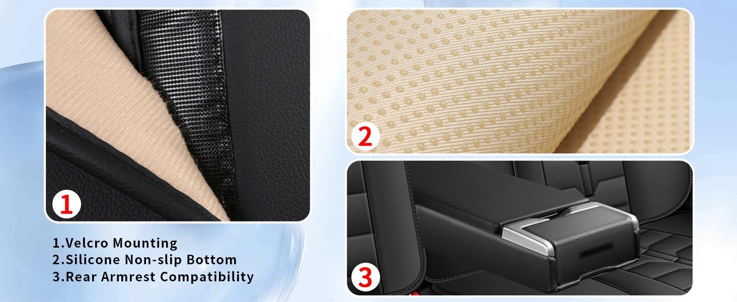 Seat Covers Faux Leather Car 5 Seat For Toyota Tacoma 2007-2023 Crew Cab Full Set Seat Cushion Pad