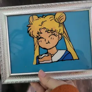 sailor moon glass painting
