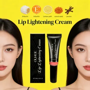OUHOE Lip Lightening Cream Lip Treatment - Bearberry & Vitamin E Brightening Balm for Dull Lips
