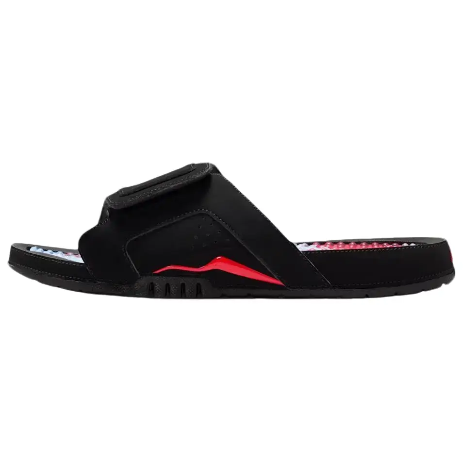 NIKE Air Jordan Hydro 6 'Infrared' Men's Slides with Adjustable Strap and Cushioned Foam, Ideal for Post Workout and Casual Wear, Male, Athletic Slide, Comfortable Fit, Infrared Theme