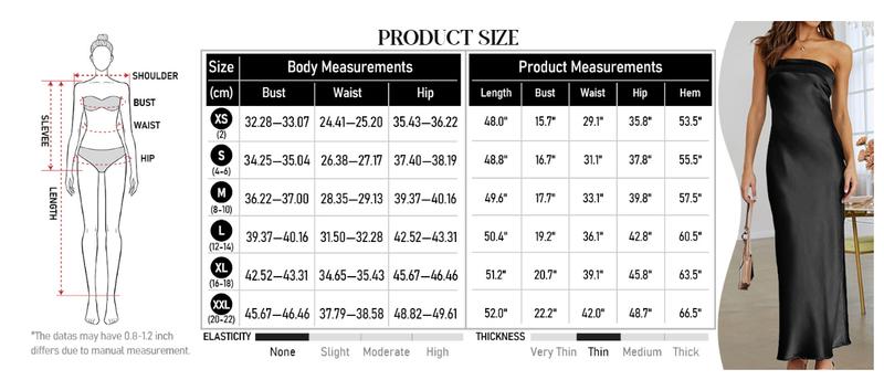 MEROKEETY Women's Satin Strapless Tube Maxi Dress Summer 2026 Backless Bodycon Formal Party Dress for Wedding Guest