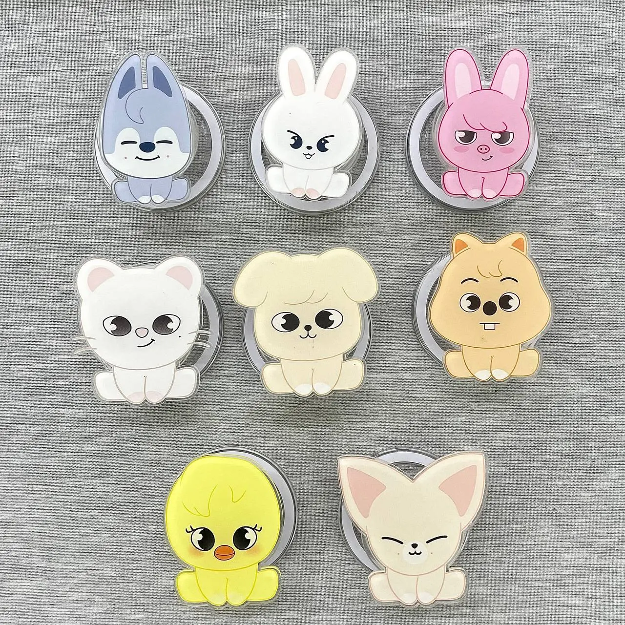 Kpop Inspired Chibi Sitting MagSafe Phone Grip - Magnetic Phone Stand Holder - Cute Fan Accessory