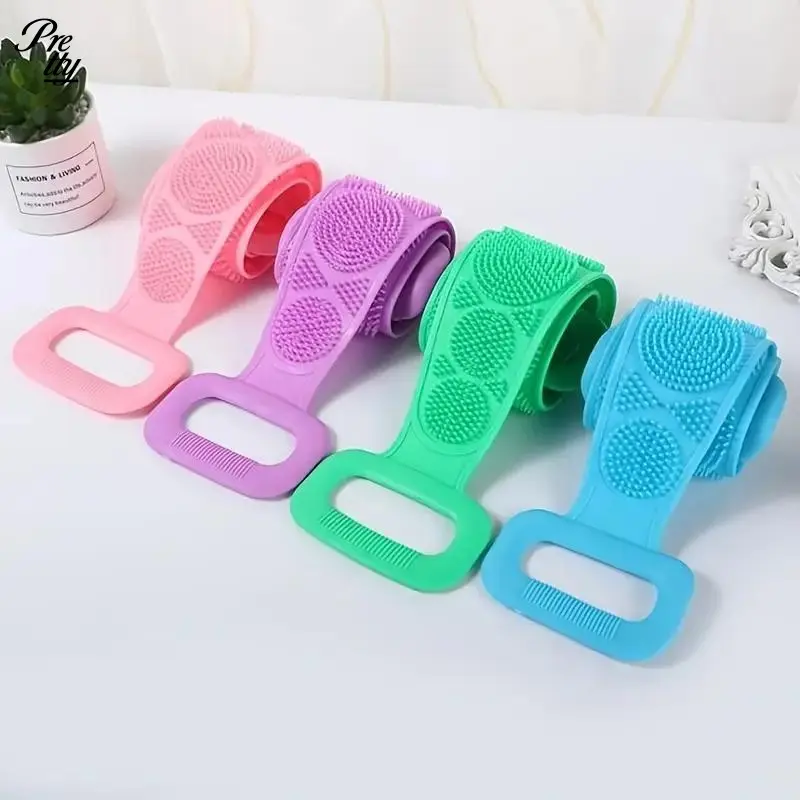 Long Handle Silicone Exfoliating Back Scrubber Deep Cleaning Cozy Love Gifts for Her Y2K Christmas Halloween Thanksgiving