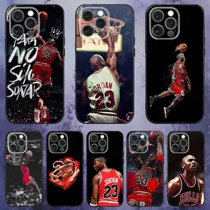 Basketball J-Jordan 23 Phone Case For iPhone 17,16,15,14,13,12,Pro,Max,Plus,E,Air, Samsung Galaxy S26 S25 S24 S23 S22 Black Soft Box