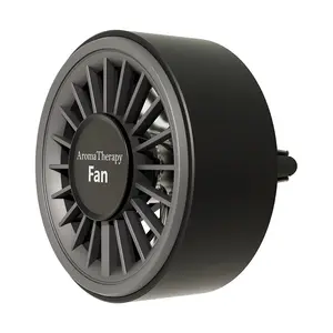 Mini Fan Air Outlet Fan Colorful Ambient Light Type C Charging Port Car Air Outlet Clip Fans 3 Speeds Air Freshener