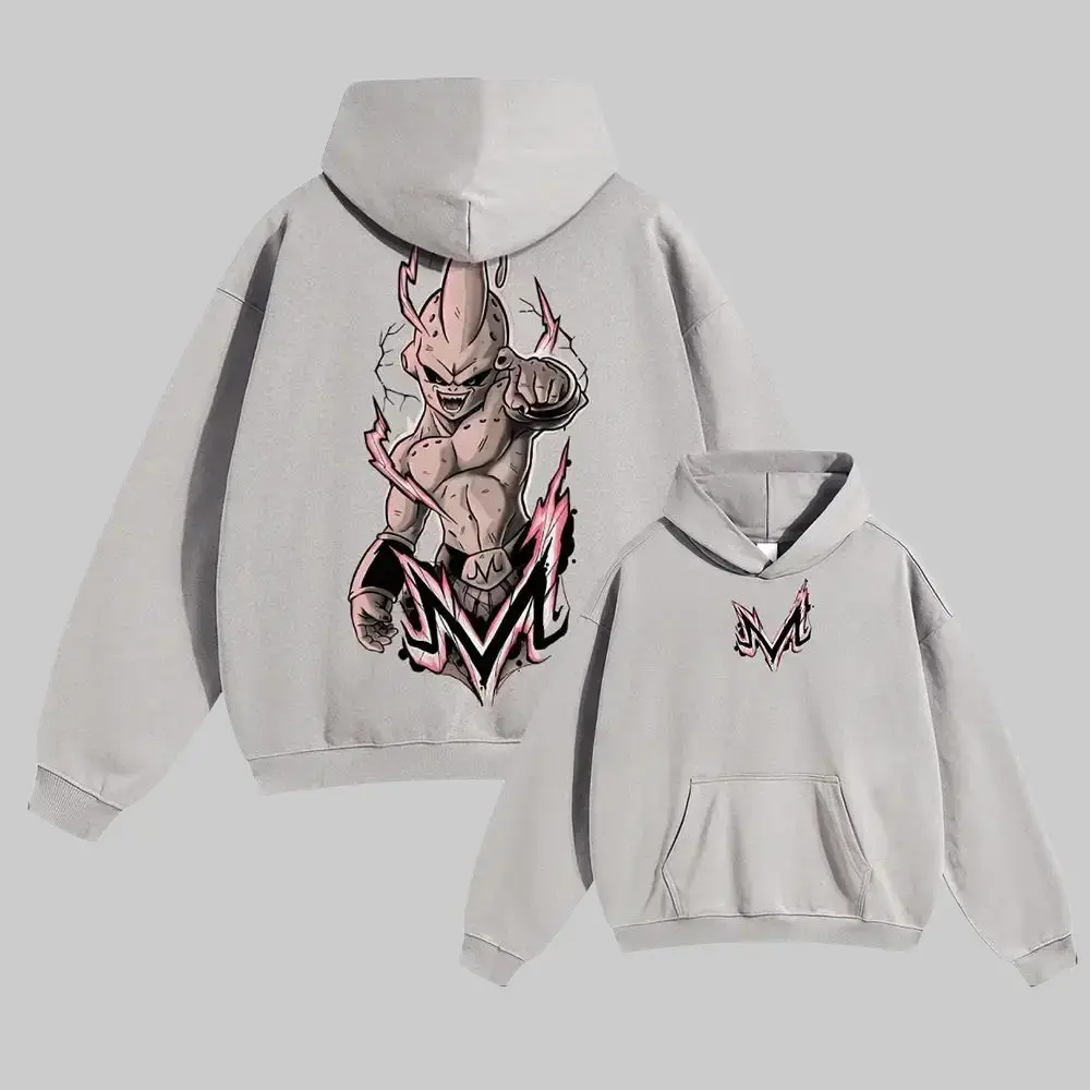 Vintage 90s Majin Buu Anime Graphic Hoodie Unisex Fall Freshness Cotton Funny Graphic Tee Retro Streetwear Menswear Gift