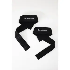 Strength of One Premium Padded Lifting Straps with Silicone Grips for Maximum Grip and Minimal Distractions 21.5" Length