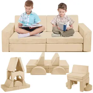 christmas，Scabine Modular Kids Play Couch for Playroom & Bedroom, Instant Expansion, Comfortable & Stylish Design modular kid couch for play couch Sofa Furniture