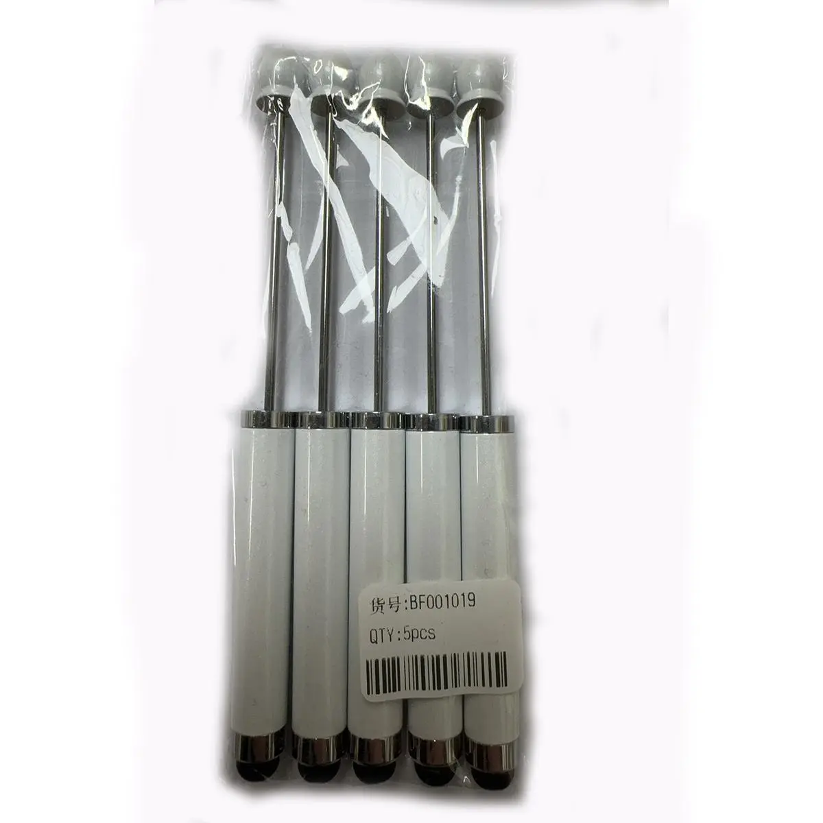 #4 BF001019 5pcs White (Metal stylus)