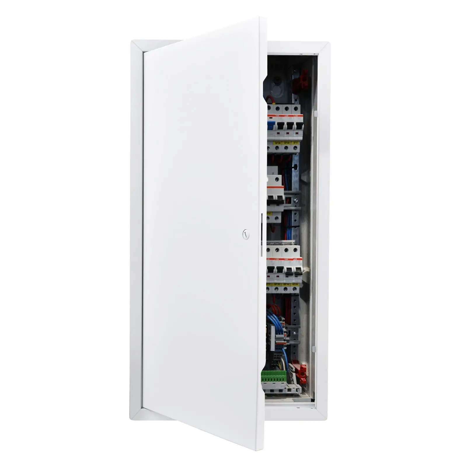 Access Panel For Drywall, White Galvanized Steel Access Door, Easy Install Hinged Service Panel With Screwdriver Latch, Suitable For Ceiling Plumbing And Electrical Installations, 14.4 x 29.4 Inch Cutout Size
