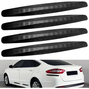 4-Packs Black Anti-Collision Patch Bumper Guard Strip Anti-Scratch Bumper Protector Trim Universal for Cars SUV Pickup Truck
