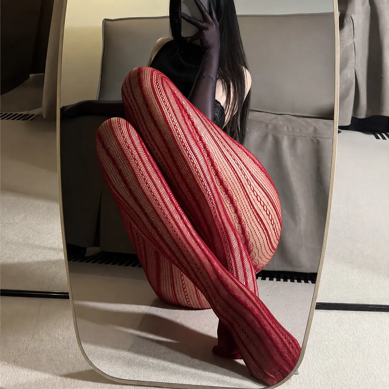 Sexy Floral Lace Fishnet Tights for Women, Comfy Breathable Striped Pantyhose, High Waist Sexy Leggings for Pole Dance Outfit & Daily Wear sohochic