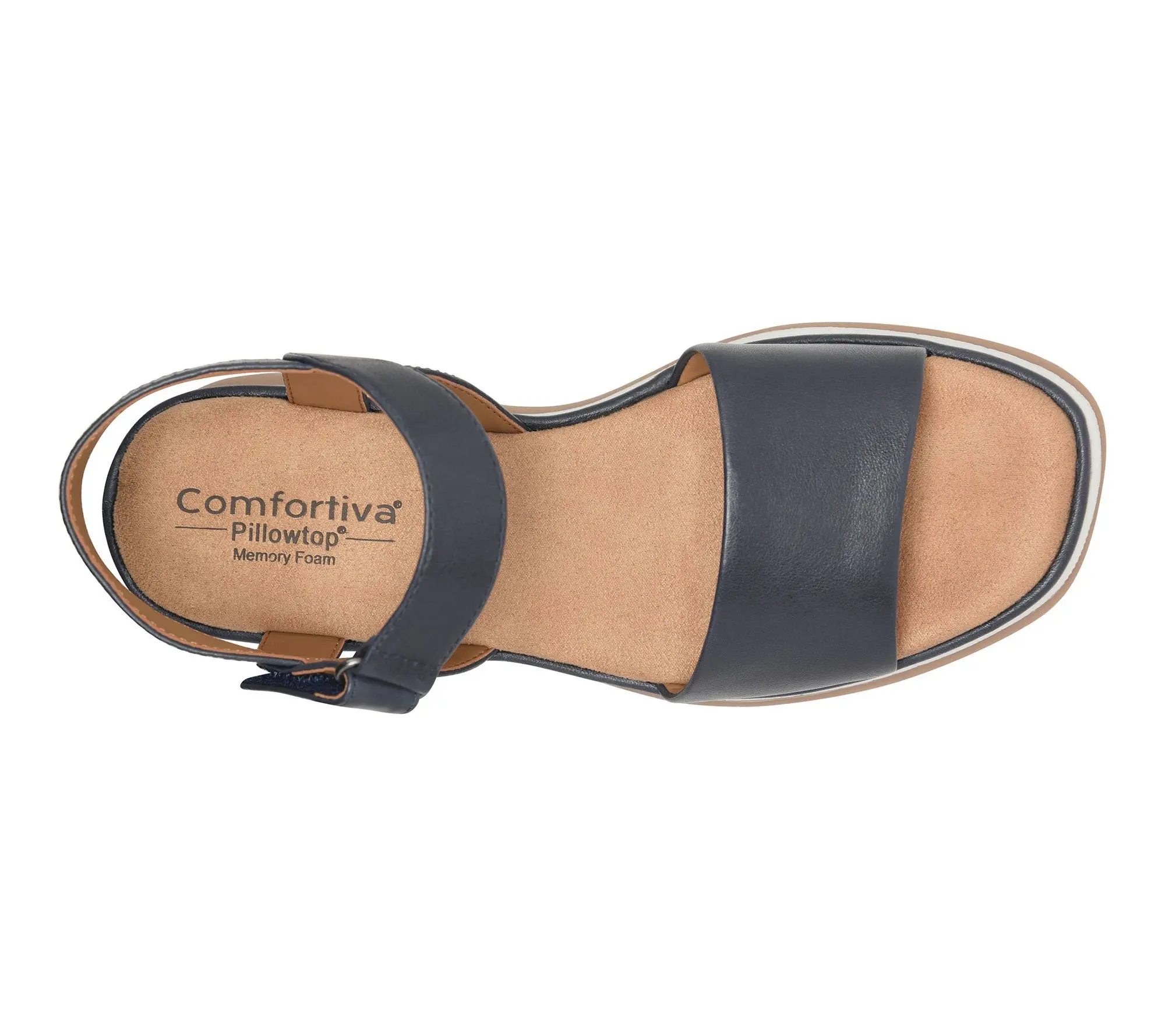 Comfortiva Leather Sporty Slingback Sandal - Ash