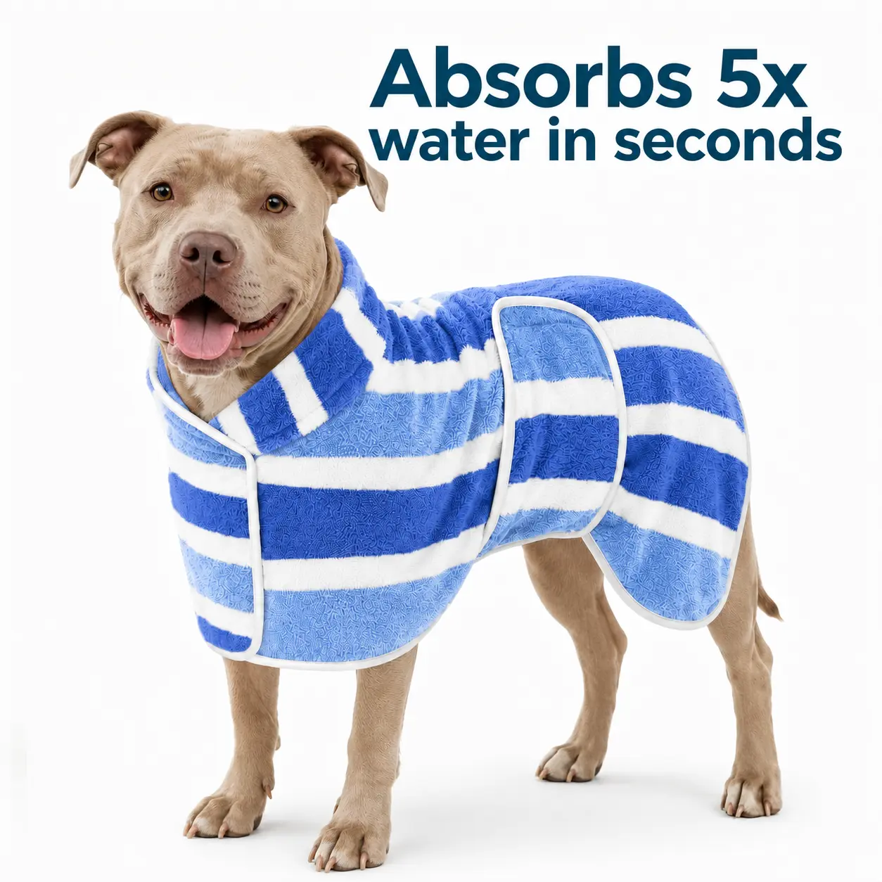 Quick Dry Dog Bathrobe, Super Absorbent Pet Towel Wrap for After Bath, Soft Warm Dog Robe for Small Medium Large Dogs, Fast Drying Dog Drying Coat cat bathing grooming bag