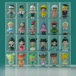 9-Piece Transparent Display Box Set, Blind Box Storage Case, Stackable Dustproof Waterproof Showcase, Ideal for Collectible Figurine, Collectible Items, Collectibles & Toys