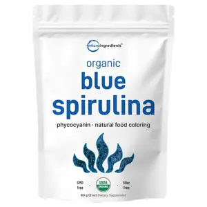 Micro Ingredients Organic Blue Spirulina Powder (Phycocyanin Extract) - No Fishy Smell, 100% Vegan Protein from Blue-Green Algae