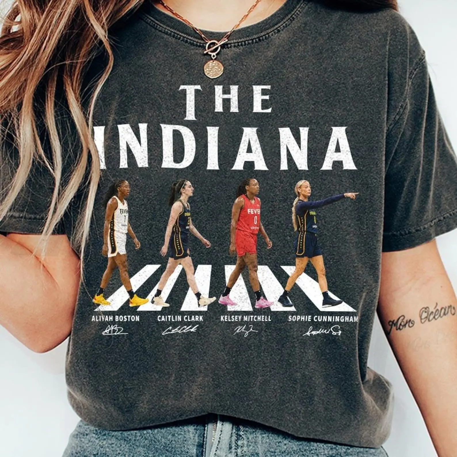 Indiana Basketball Women Walking Road Funny Comfort Colors Shirt, Clark Sophie Cunningham Shirt