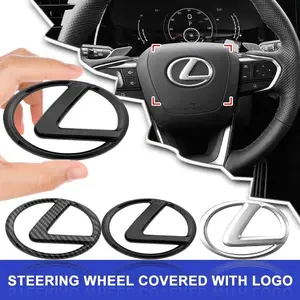 ABS Car Steering Wheel Center Emblem Sticker Accessories For Lexus NX IS 250 RX GS UX RX300 RX350 CT200H GX460 ES LX Fsport GX