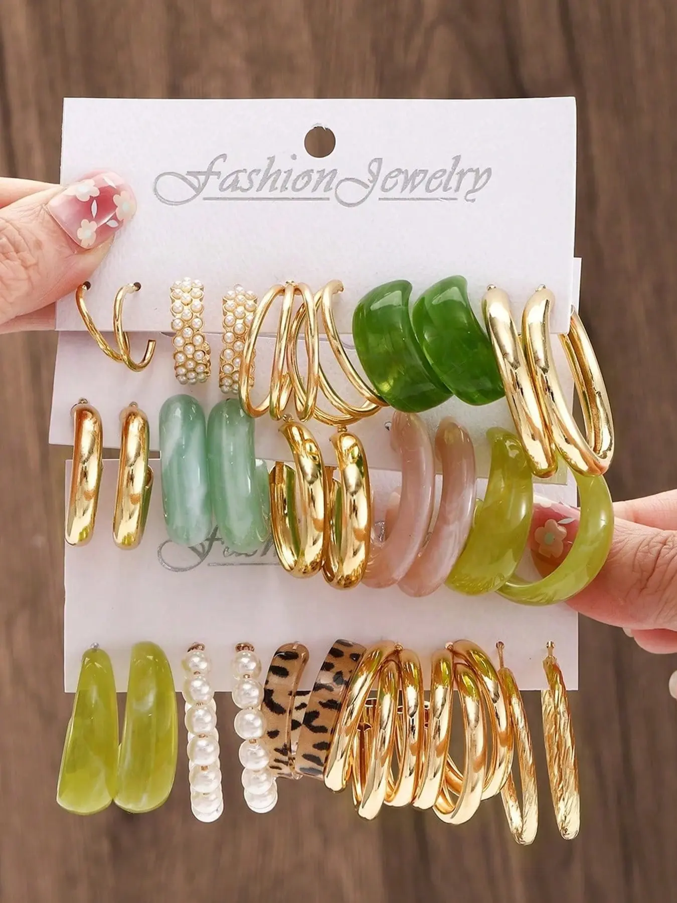15pairs Boho Style Multicolor Resin Earrings Set for Women, Faux Pearl Circle Design, Perfect for Summer Beach, Beachy Earrings, Boho Style Jewelry, Trendy Jewelry, Earring Stacking Set, Fashion Earrings