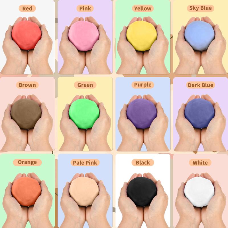 Busaurus 100g Ultra-Light Air Dry Modeling Clay for Youngsters 3+ to Creative Fun, Ideal for Adults and Craft Lovers, Reusable Sealed Packaging for Imaginative Projects, Creative Craft Kit