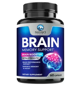 Brain Memory Supplement Pills - 3X Strength Nootropics for Concentration, Clarity & Focus Support - Brain Health Cognitive Vitamins with Bacopa, Phosphatidylserine & DMAE, Brain Booster, 60 Capsules