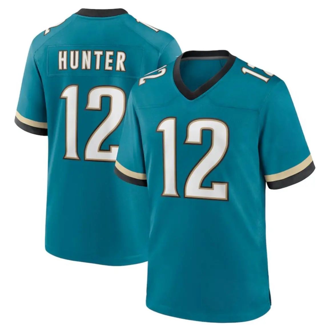 Full Print Logo Travis Hunter #12 Teal Jersey Shirt, America Football Jersey, Sport Clothing, Football Uniform, Jersey For