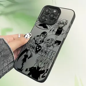 Soul Eater Anime Cellphone Casing - Shockproof Matte TPU Cover, Fashionable Handheld Phone Strap, Personalized Protection, Compatible with iPhone 11-17 Pro Max & Mini, Anime Fan Gift, Mobile Phone Accessories