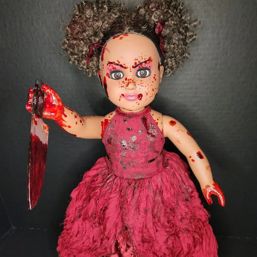 Creepy horror doll Prom night Revenge Riley