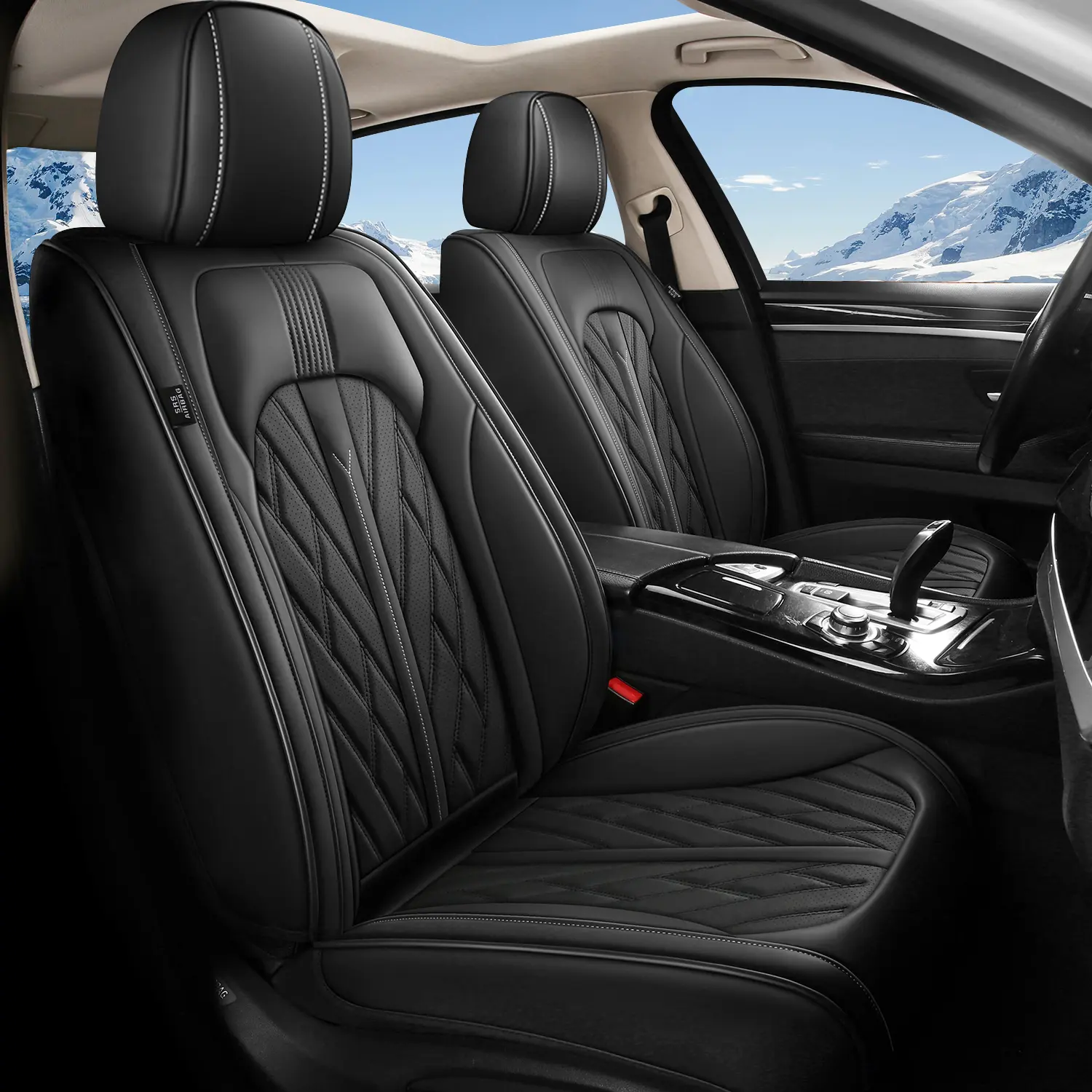 Faux Leather Full Set Car Seat Covers and Cushions for HONDA CR-V 2007-2016 5-Seat Vehicles, Car Seat Protector, Auto Seat Covers, Easy Install