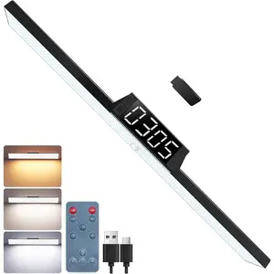 Under Cabinet Lighting with Remote & Timer, Closet Lights Motion Sensored Rechargeable 5000mAh  300LM Kitchen Lighting, Under Counter Motion Lights for Kitchen 72  Led Light Bar(Black)