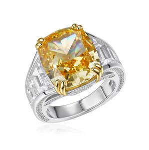 Sahara Cocktail Ring in Canary Yellow